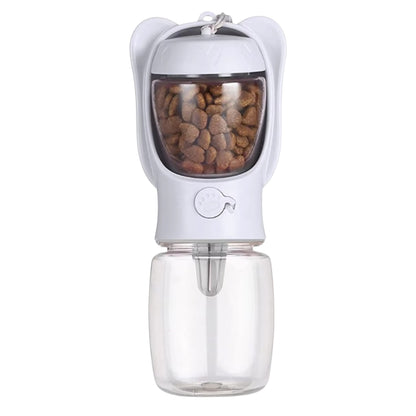 2 in 1 Dog Water Bottle with Food Container and Leak Proof Travel Dispenser