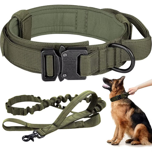 Tactical Dog Collar & Leash Set – Power, Control & Comfort for Every Adventure